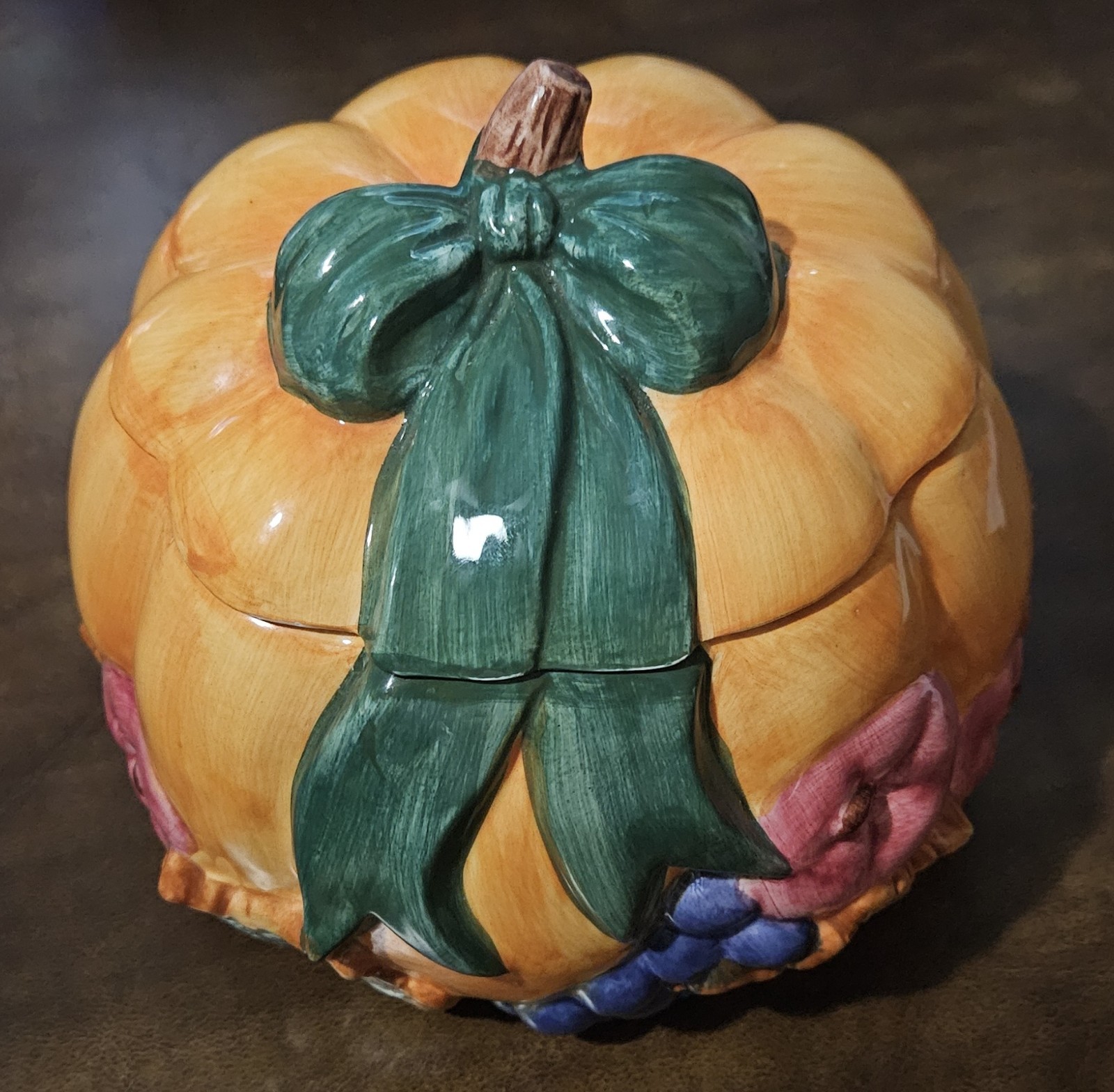 Vintage 1996 Cracker Barrel Ceramic Pumpkin Soup Tureen Thanksgiving Fall Vintage 1996 Cracker Barrel Ceramic Pumpkin Soup Tureen Thanksgiving Fall