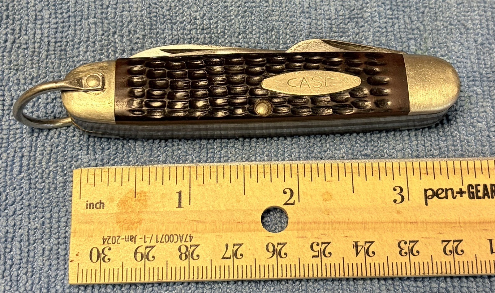 CASE Vintage 1980 Case XX 640045R 10 Dot Camp Scout Utility Knife 4 Blade 