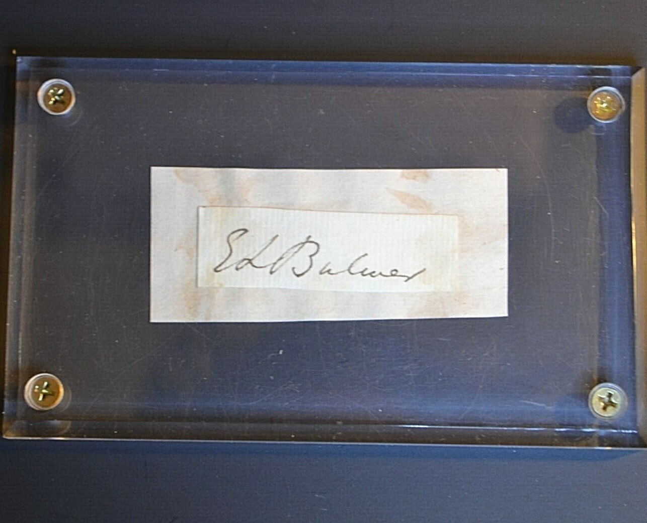 Edward Bulwer-Lytton Signature: 1803-1873 Baron, Knebworth, UK MP Hertfordshire Edward Bulwer-Lytton Signature: 1803-1873 Baron, Knebworth, UK MP Hertfordshire