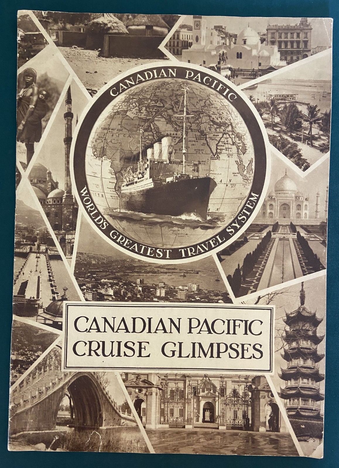 Canadian Pacific Cruise Glimpses 1929-1930 Program Brochure w/Maps-Photos
