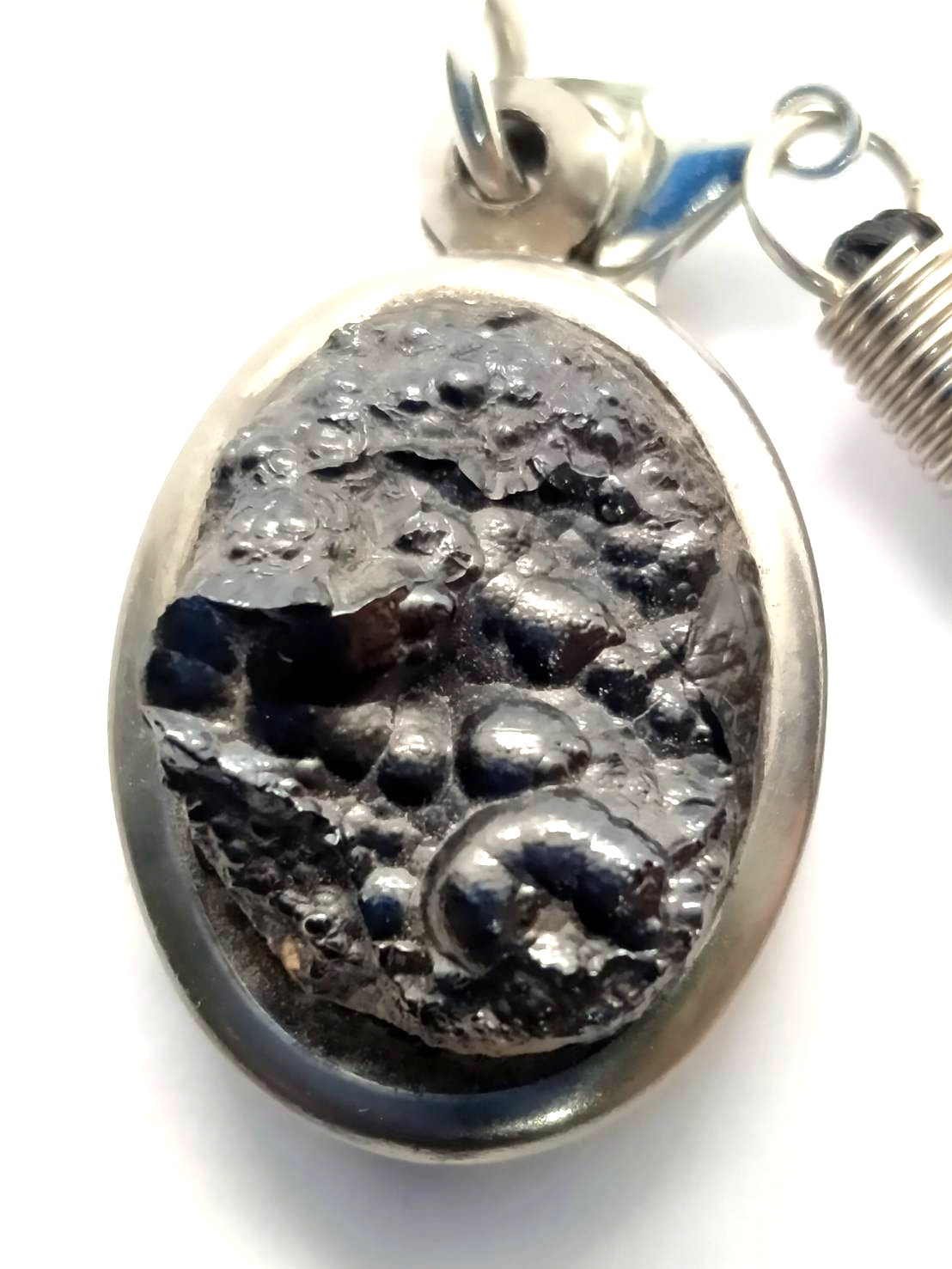 Thai Amulet Koh Larn Leklai Pendant Lucky Stone Necklace Botryoidal Hematite Thai Amulet Koh Larn Leklai Pendant Lucky Stone Necklace Botryoidal Hematite