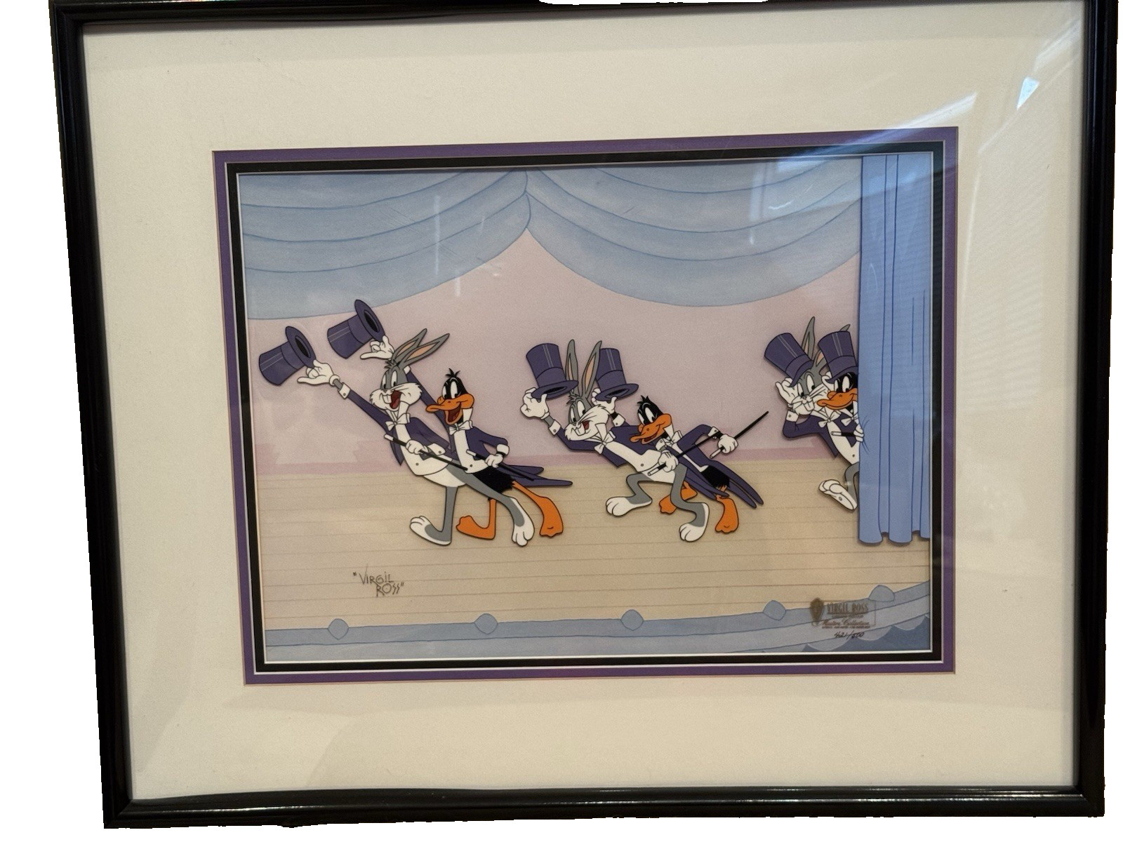 Warner Bros Cel Show Stoppers Virgil Ross Bugs Daffy Duck Limited 421/500 Rare Warner Bros Cel Show Stoppers Virgil Ross Bugs Daffy Duck Limited 421/500 Rare