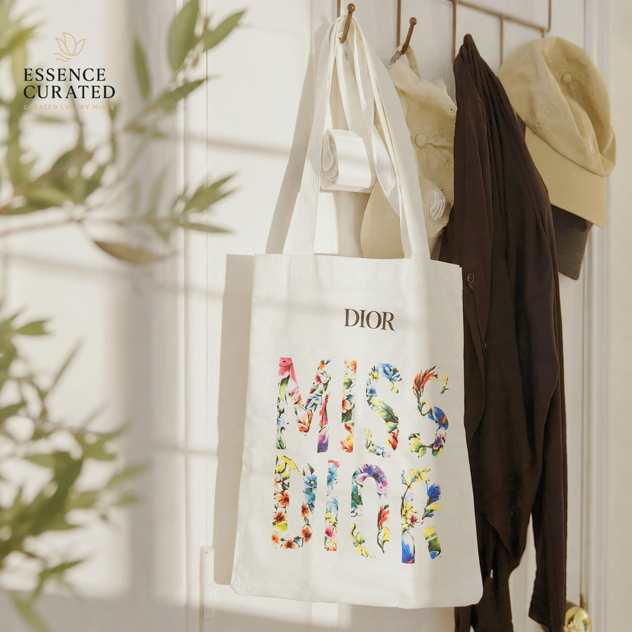 Floral Canvas Tote Bag White Shopping Shoulder Bag Reusable Everyday Tote Floral Canvas Tote Bag White Shopping Shoulder Bag Reusable Everyday Tote