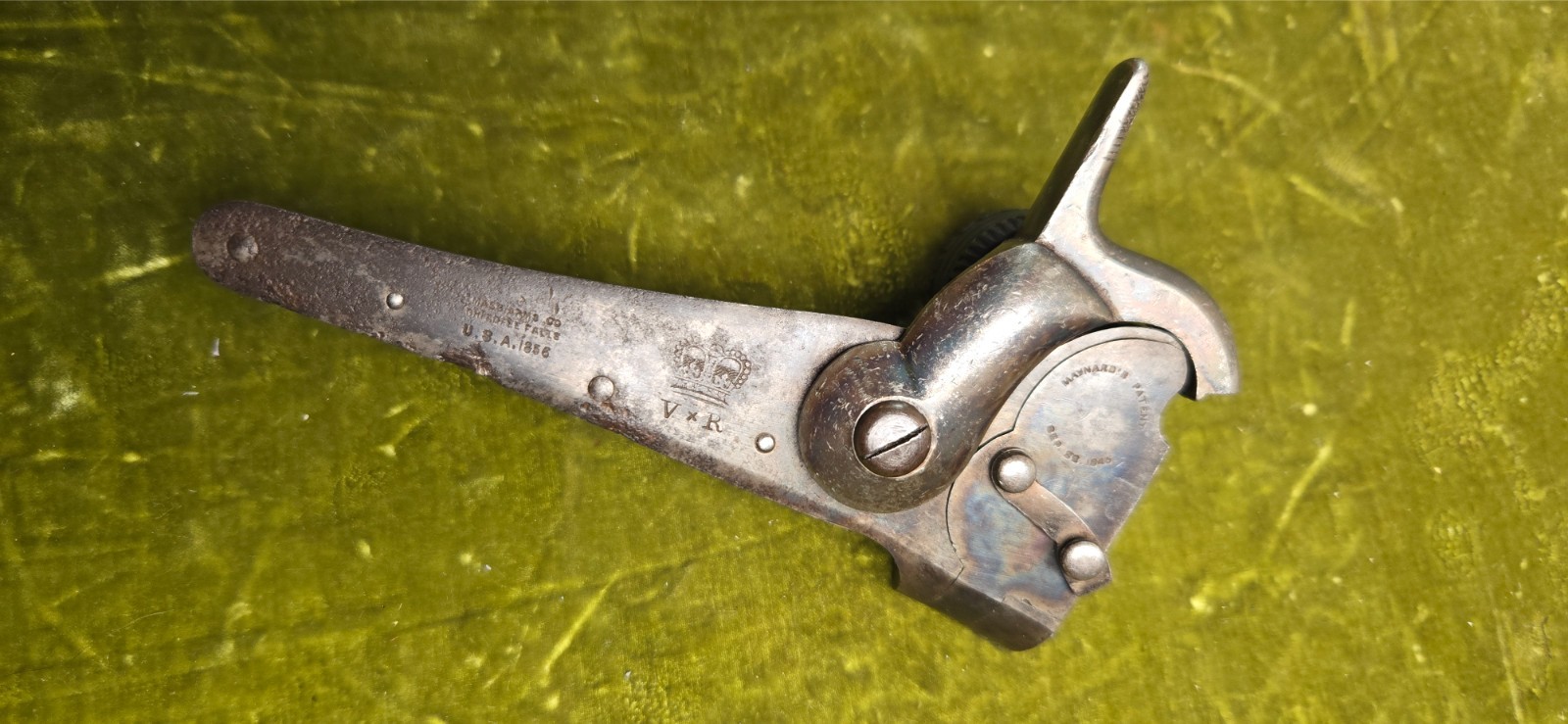 Vintage 1856 Maynard Tape Primer Complete Lock Assembly 