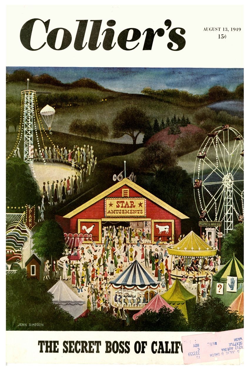 Collier's Magazine Cover (1919) 🎡🎆 - 24x36” - Rare Reprint 🤯💯