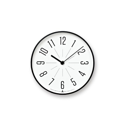Lemnos Jiji AWA13-03 BK Aluminum Wall Clock Tabletop/Wall Clock Analog with
