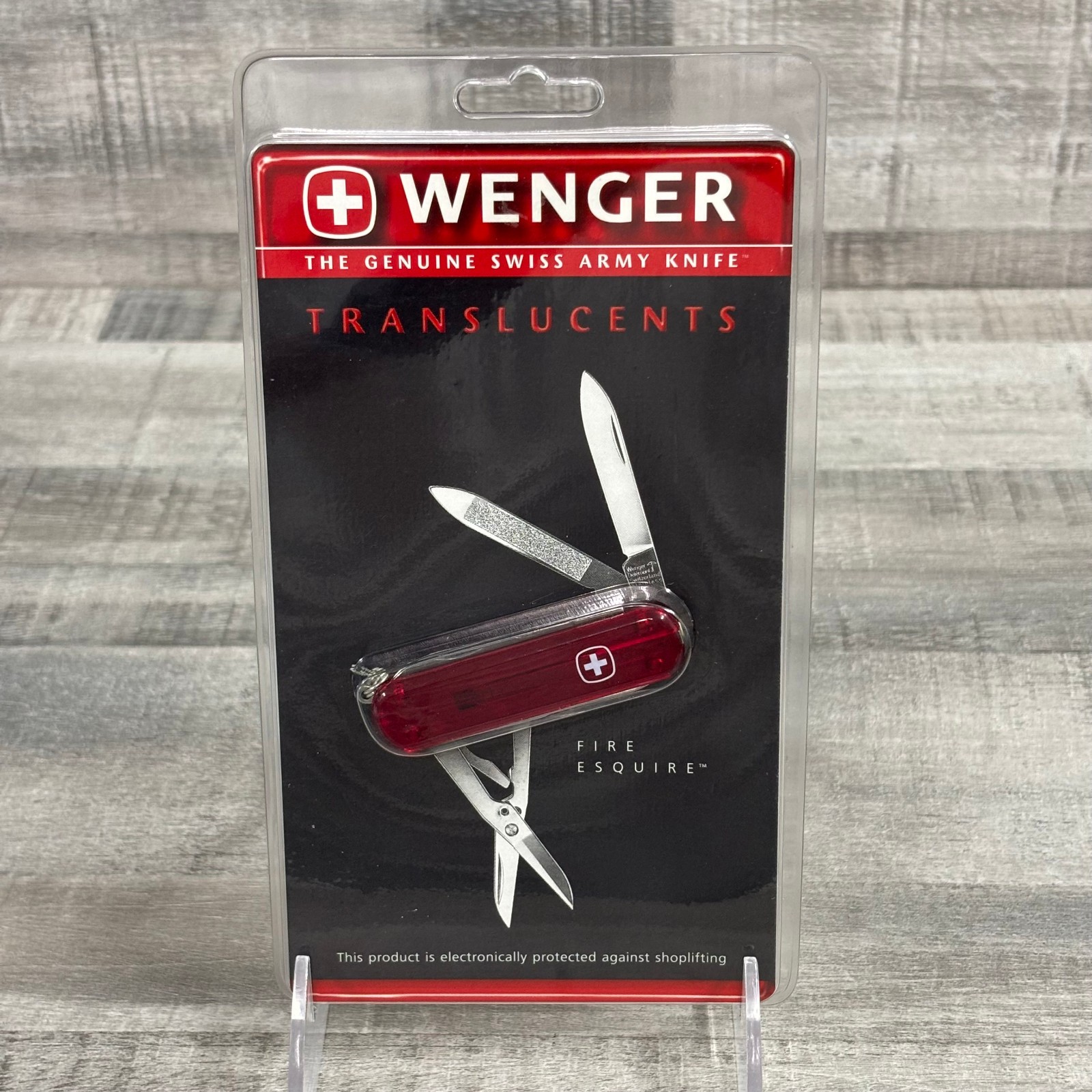 Wenger Translucents Fire Esquire NOS Sealed Red Swiss Army Knife Wenger Translucents Fire Esquire NOS Sealed Red Swiss Army Knife