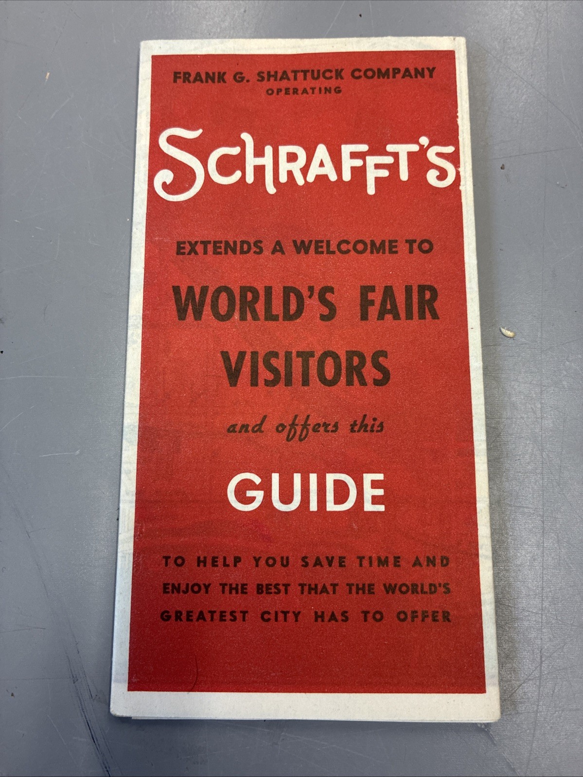 Vintage 1964/65 Schrafft’s World’s Fair Mid Town NYC Subway Map