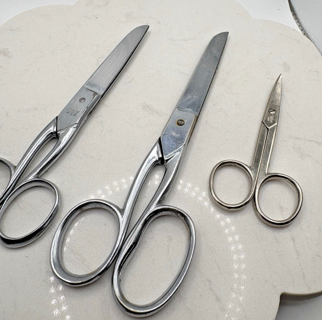 Three Pairs Hot Drop Forged Steel Scissors Made in Italy 7\