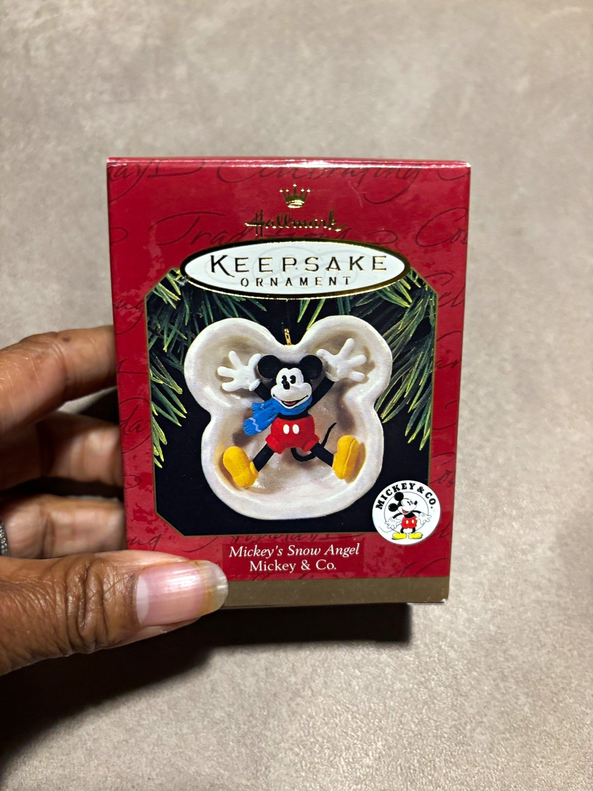 1997 Hallmark Keepsake Mickey’s Snow Angel Disney Ornament QXD4035 NOS