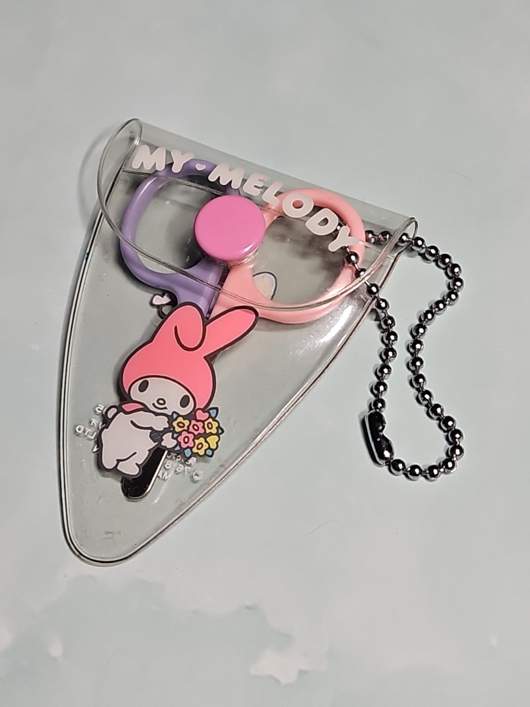 Sanrio My Melody Mini Friendly Scissors w/ Chain Case Vintage 1976 - 1985 