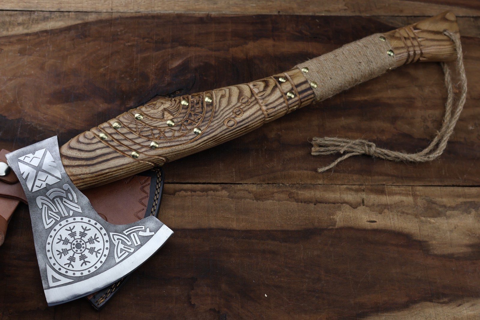 Custom hand Made Art Desig carbon steel Blade Tomahawk/ Viking axe W/L/Sheath