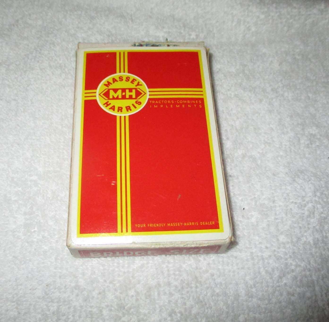 Massey-Harris Tractors Combines Implements Depicted On Each Playing Card NOS