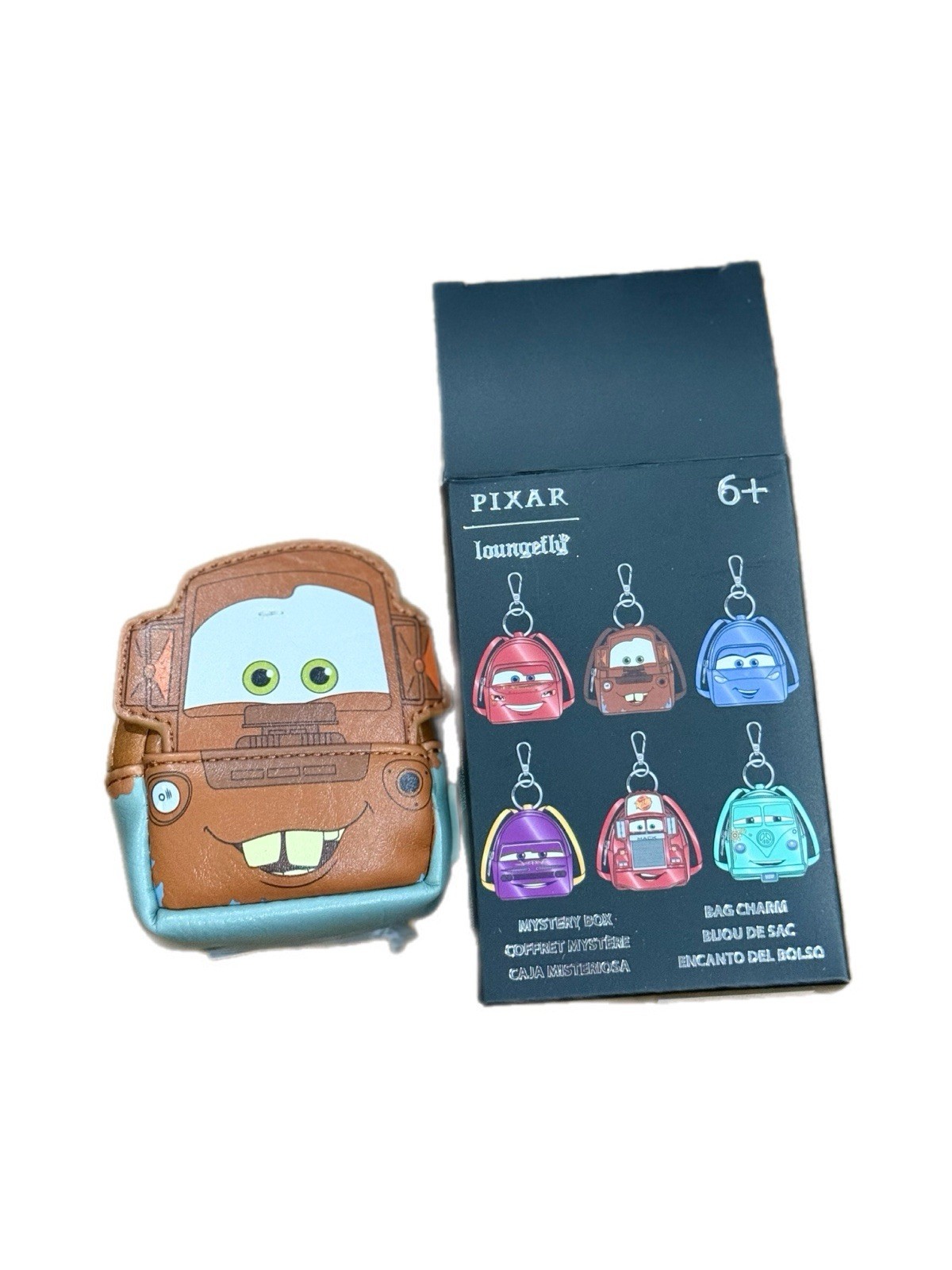 Loungefly Disney Pixar Cars Tow Mater Mini Backpack Bag Charm Keychain Micro LF