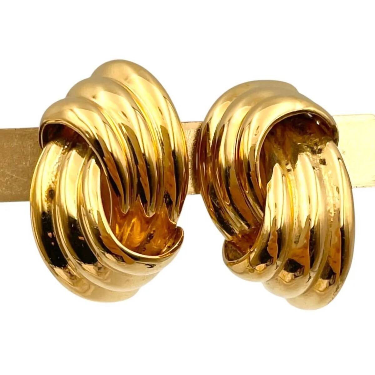 Givenchy Gold Knot Logo Stud Earrings Vintage Jewelry Givenchy Gold Knot Logo Stud Earrings Vintage Jewelry