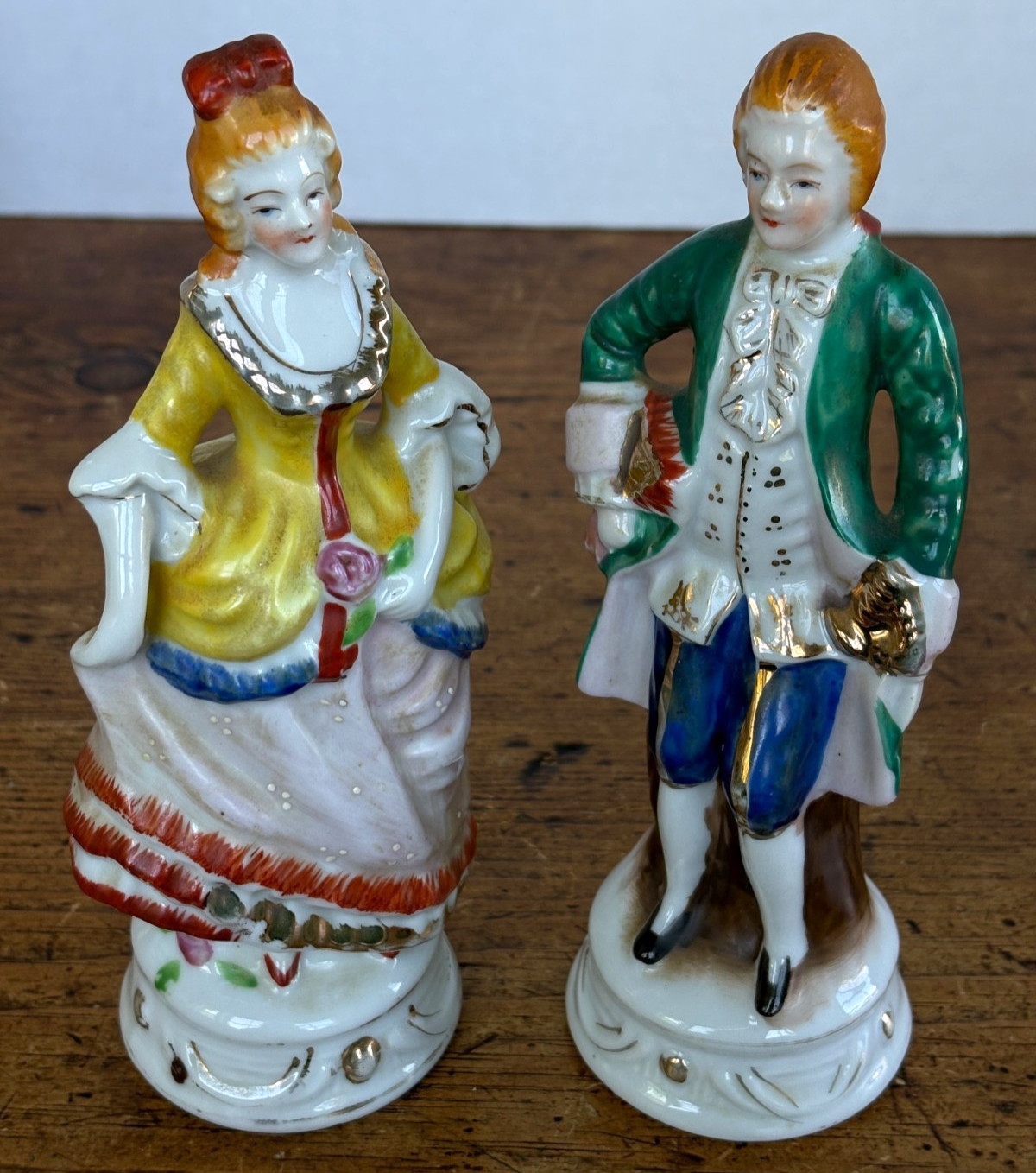 Pair of Vintage Made in Occupied Japan Courtly Figurines Victorian, EUC, 7.5\ Pair of Vintage Made in Occupied Japan Courtly Figurines Victorian, EUC, 7.5\