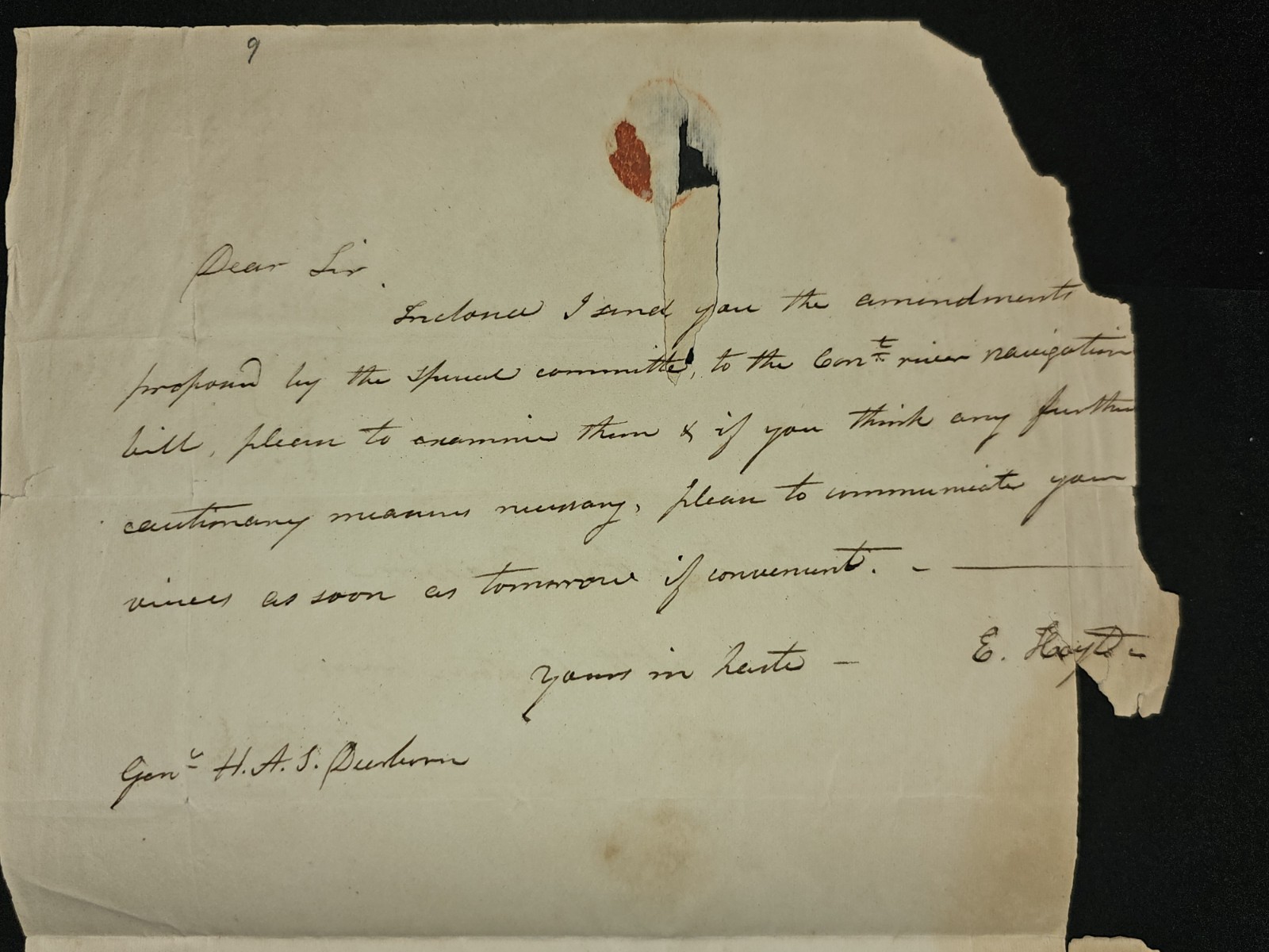 1826 Col. Elihu Hoyt ALS to Gen. H.A.S. Dearborn – Conn. River Navigation 1826 Col. Elihu Hoyt ALS to Gen. H.A.S. Dearborn – Conn. River Navigation