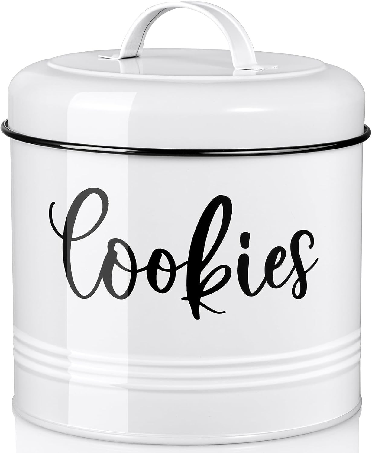 DAYYET Farmhouse Cookie Jar for Kitchen Counter, 1 Gallon Vintage Cookie Jar wit DAYYET Farmhouse Cookie Jar for Kitchen Counter, 1 Gallon Vintage Cookie Jar wit
