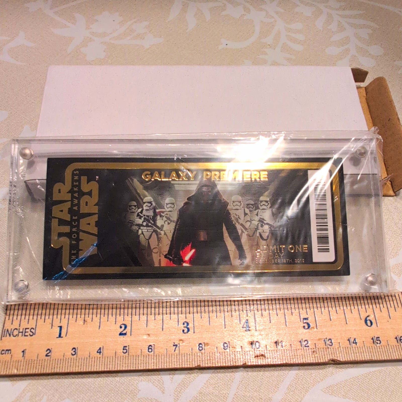 Lucasfilm Star Wars Force Awakens Galaxy Premiere Ticket LE 9033/30000 Lucasfilm Star Wars Force Awakens Galaxy Premiere Ticket LE 9033/30000
