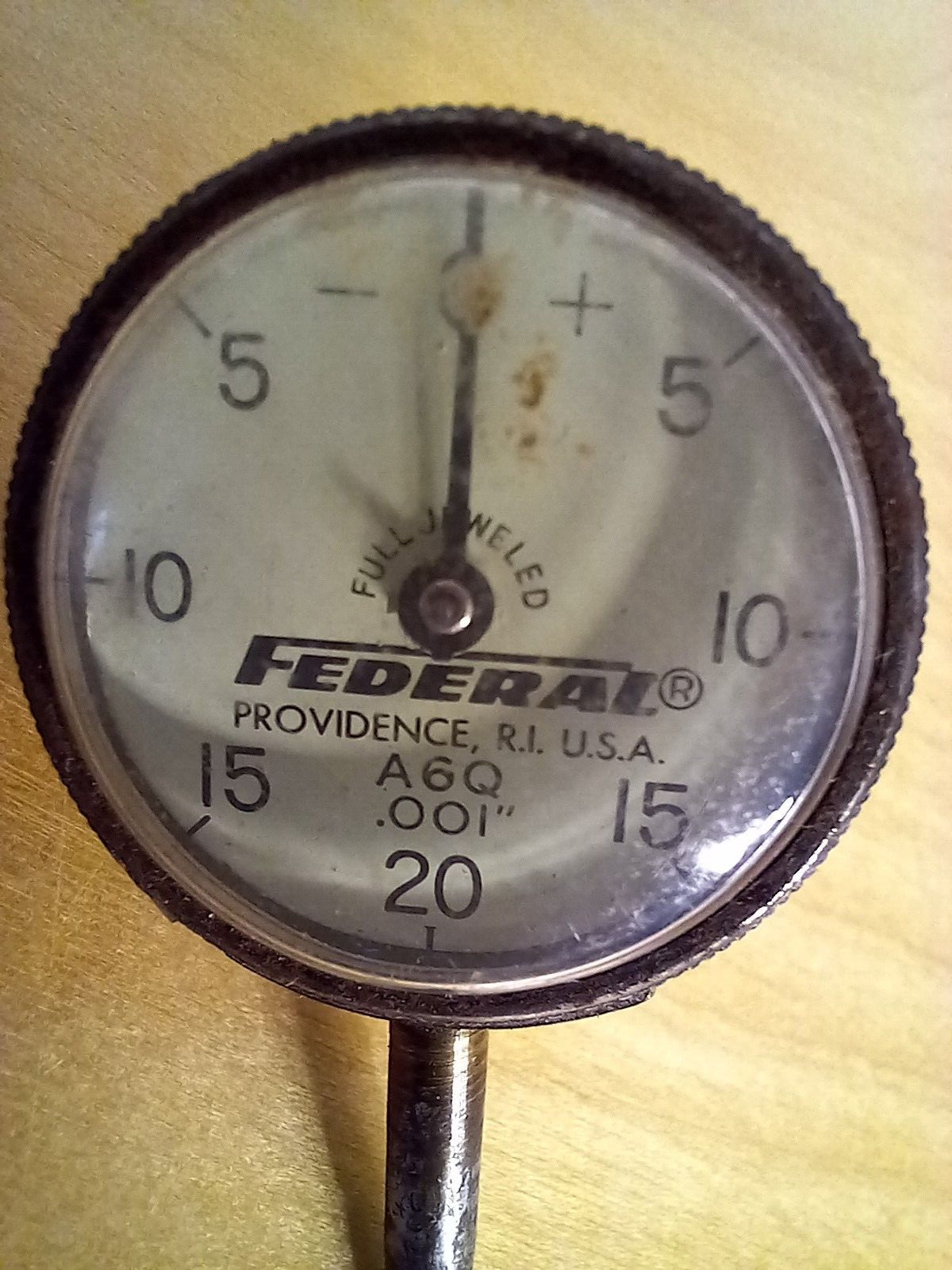 Vintage Federal A6Q .001 Dial Indicator Full Jeweled - 1 1/8\ Vintage Federal A6Q .001 Dial Indicator Full Jeweled - 1 1/8\