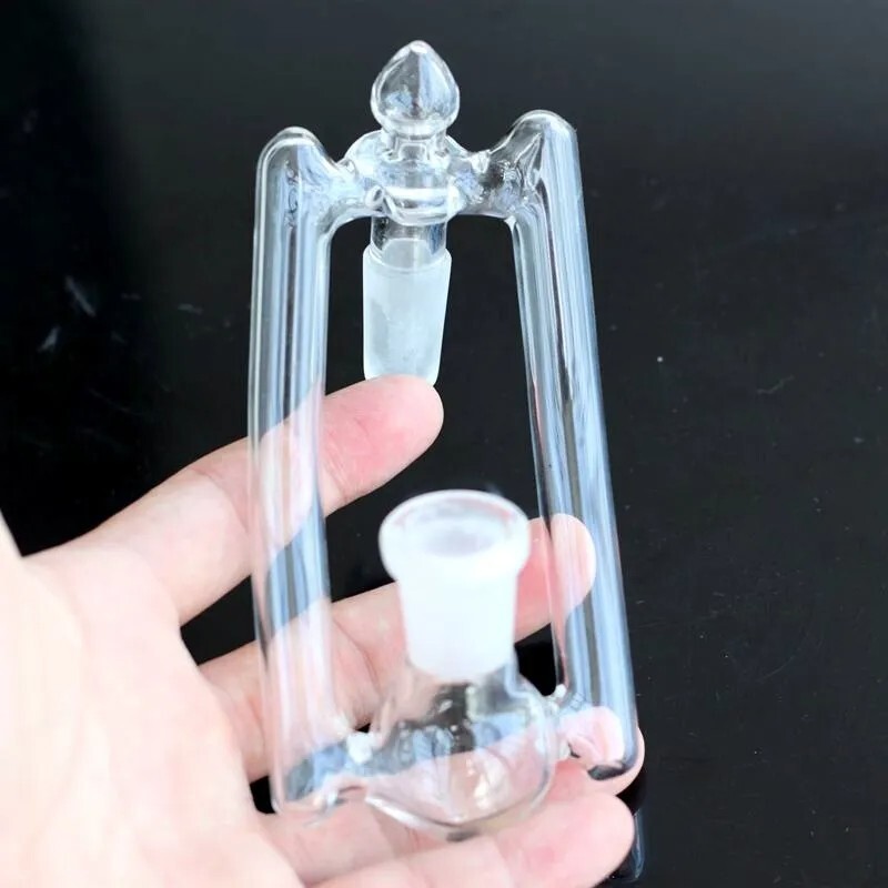 Drop Down Glass Adapter 14mm Male to 14mm Female Double Arm  Lab Glass Adapter