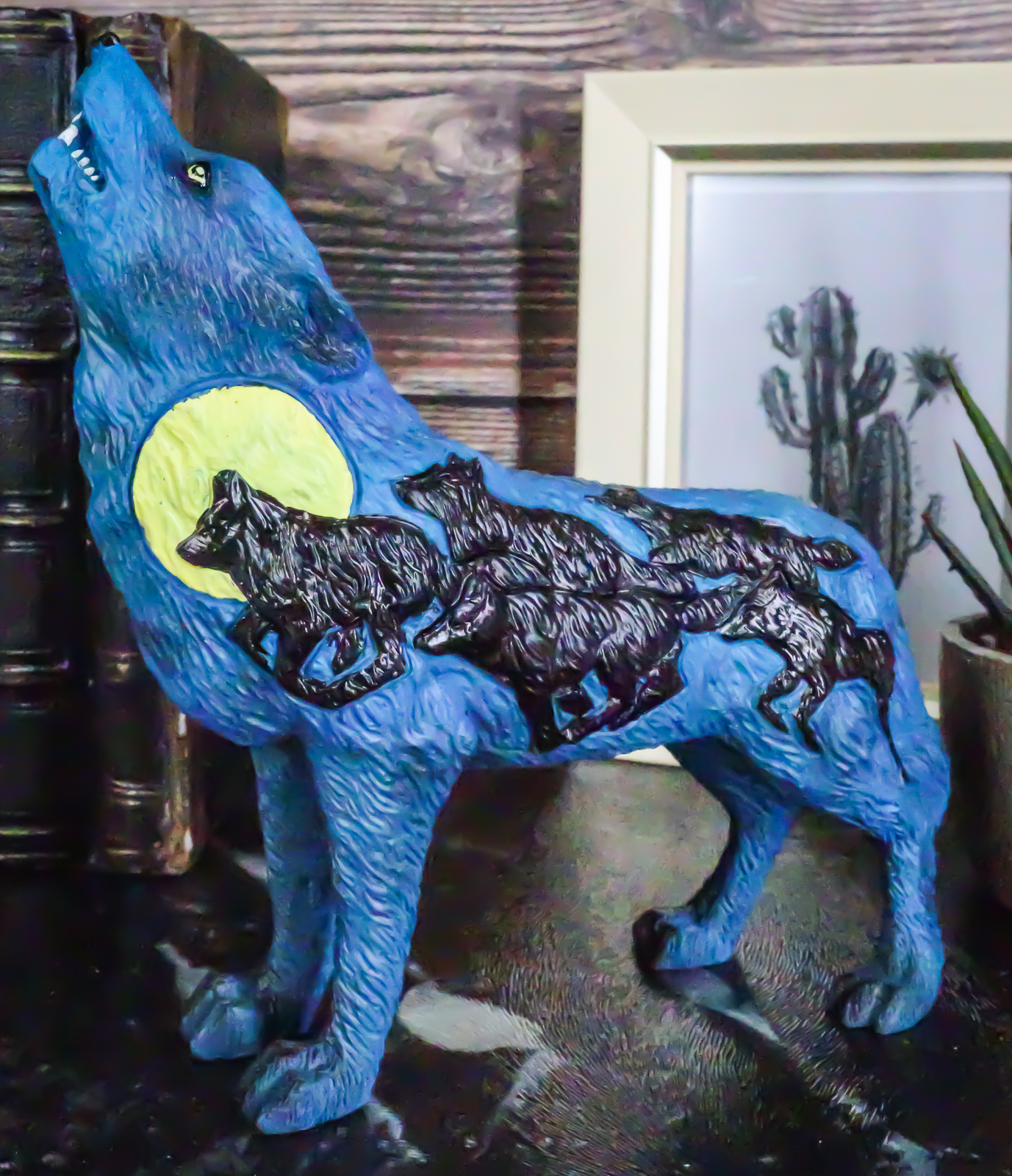 Alpha Wolf Spirit Collection Howling Cries Of The Full Moon Night Statue Decor Alpha Wolf Spirit Collection Howling Cries Of The Full Moon Night Statue Decor