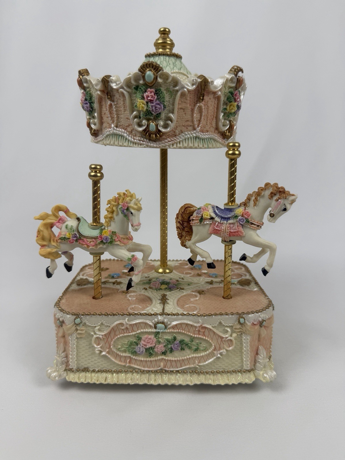 Classic Treasures Animated Horse Carousel Music Box Dual Action Embraceable You