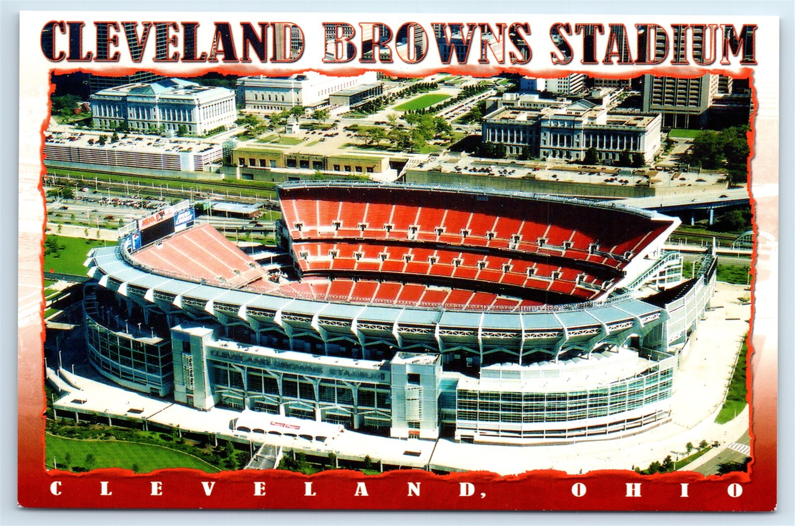 Postcard Cleveland Browns Stadium, Cleveland OH K58