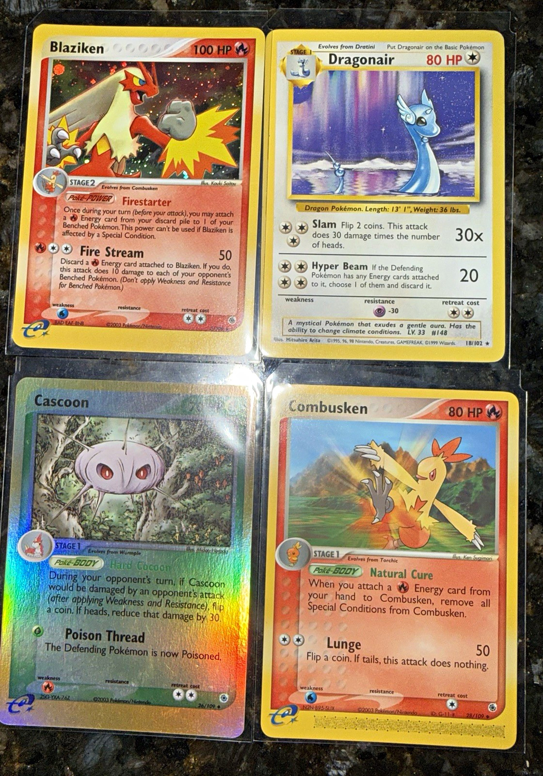 Vintage Pokémon card shadowless dragon cut Blaziken  HoloRare WOTC 1999 2003