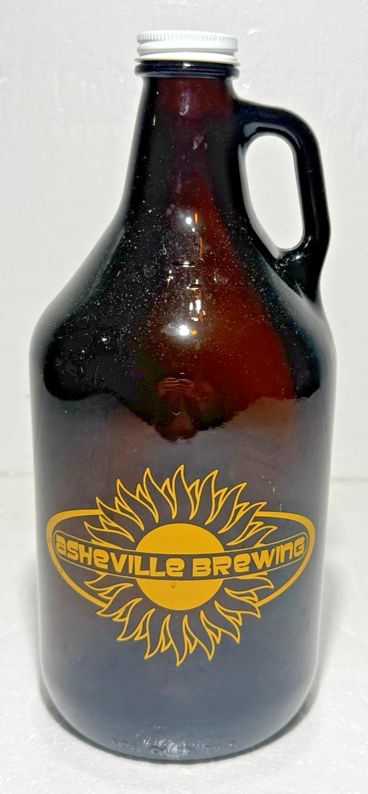 ASHEVLLE BREWING CO. 64 oz Glass Craft Beer Growler Asheville, North Carolina ASHEVLLE BREWING CO. 64 oz Glass Craft Beer Growler Asheville, North Carolina