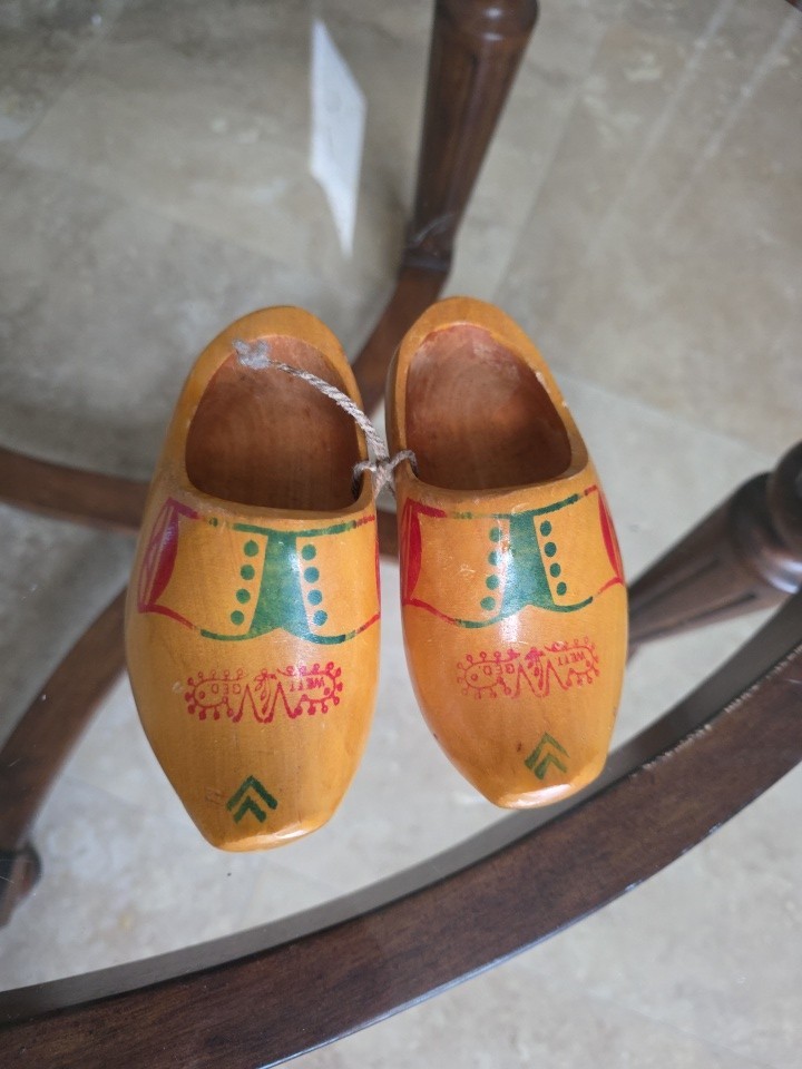 Dutch Vintage Wooden Clogs Hand-Painted, Hand-Carved 6.5 Dutch Vintage Wooden Clogs Hand-Painted, Hand-Carved 6.5