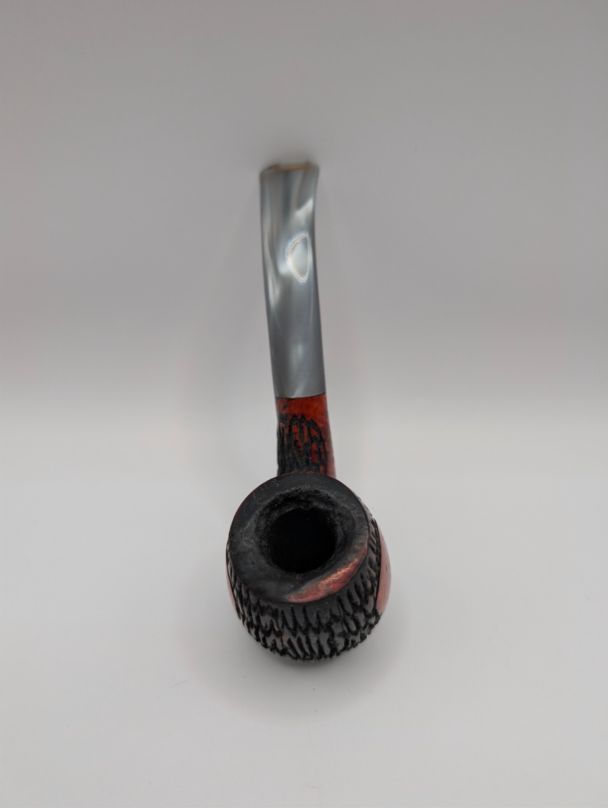 Vtg Baraccini Tobacco Pipe Briar w/ Special Grain Pattern On Bowl