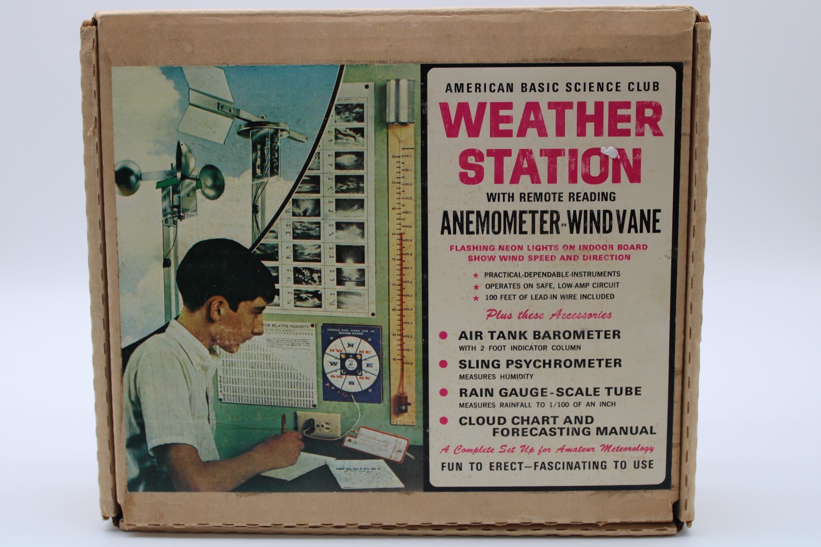 Vintage American Basic Science Club Weather Station Kit Unassembled Lafayette