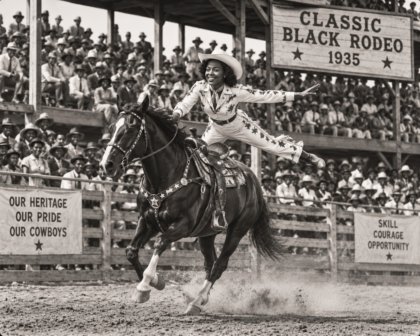 African American Black Cowgirls 1935 At Boley Only Black Rodeo 8 x 10 Photo