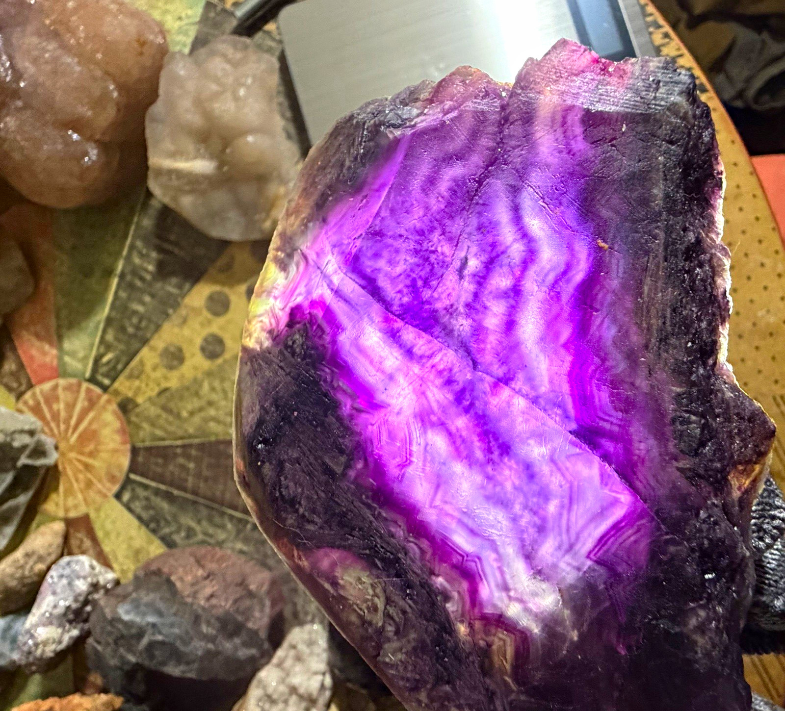 Purple Stepped Fluorite .59 lb From Hunan Province China