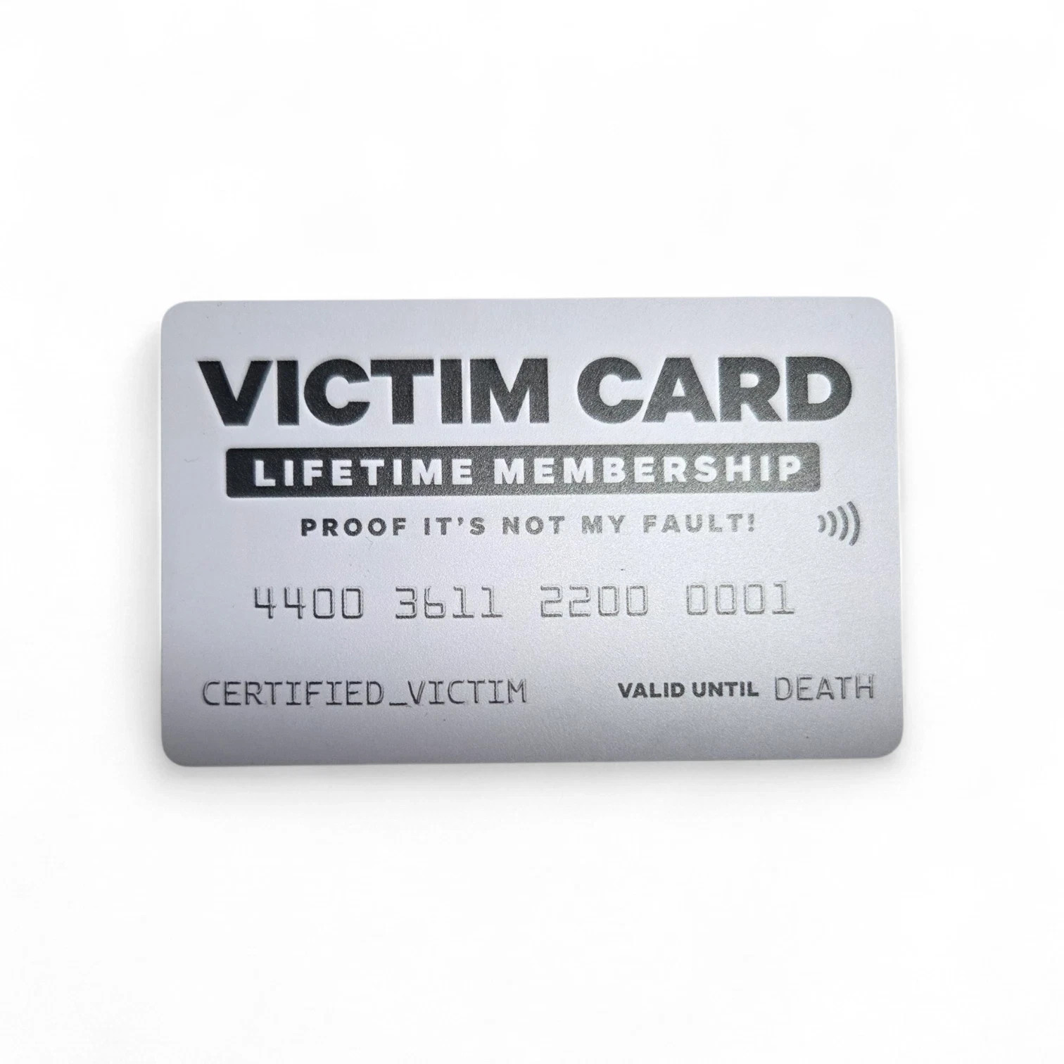 Victim Card - Plastic Gag Gift Novelty Joke Prank Funny Card(2-pack)