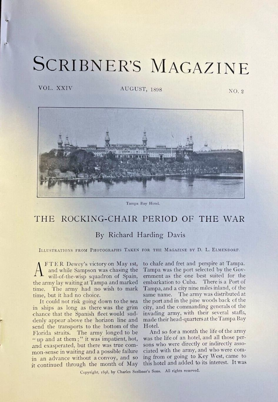 1898 Beginnings of Spanish American War Richard Harding Davis
