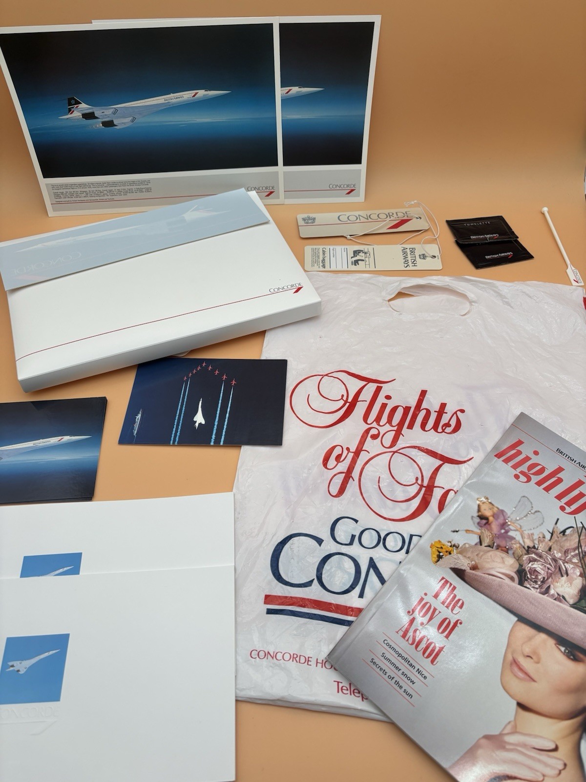 Job Lot Vintage Concorde Memorabilia British Airways 1992 Flight Lot