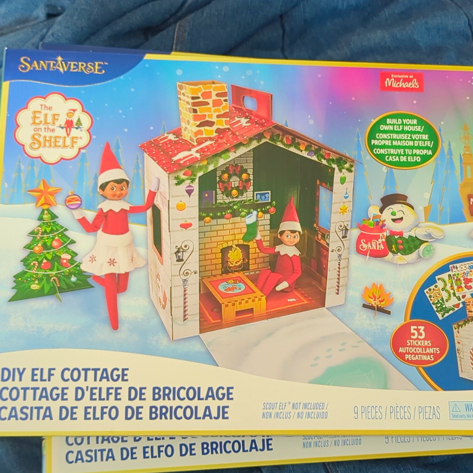 Santaverse Elf on the Shelf DIY Elf Cottage Kit Paper Multicolor Christmas Santaverse Elf on the Shelf DIY Elf Cottage Kit Paper Multicolor Christmas
