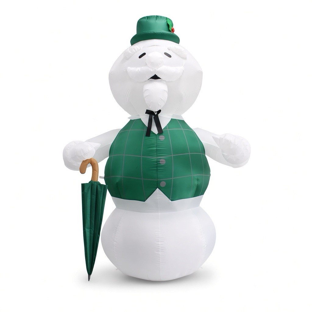 NEW 2026 8ft Christmas Inflatable Vintage Green-Vest Snowman PRE-SALE