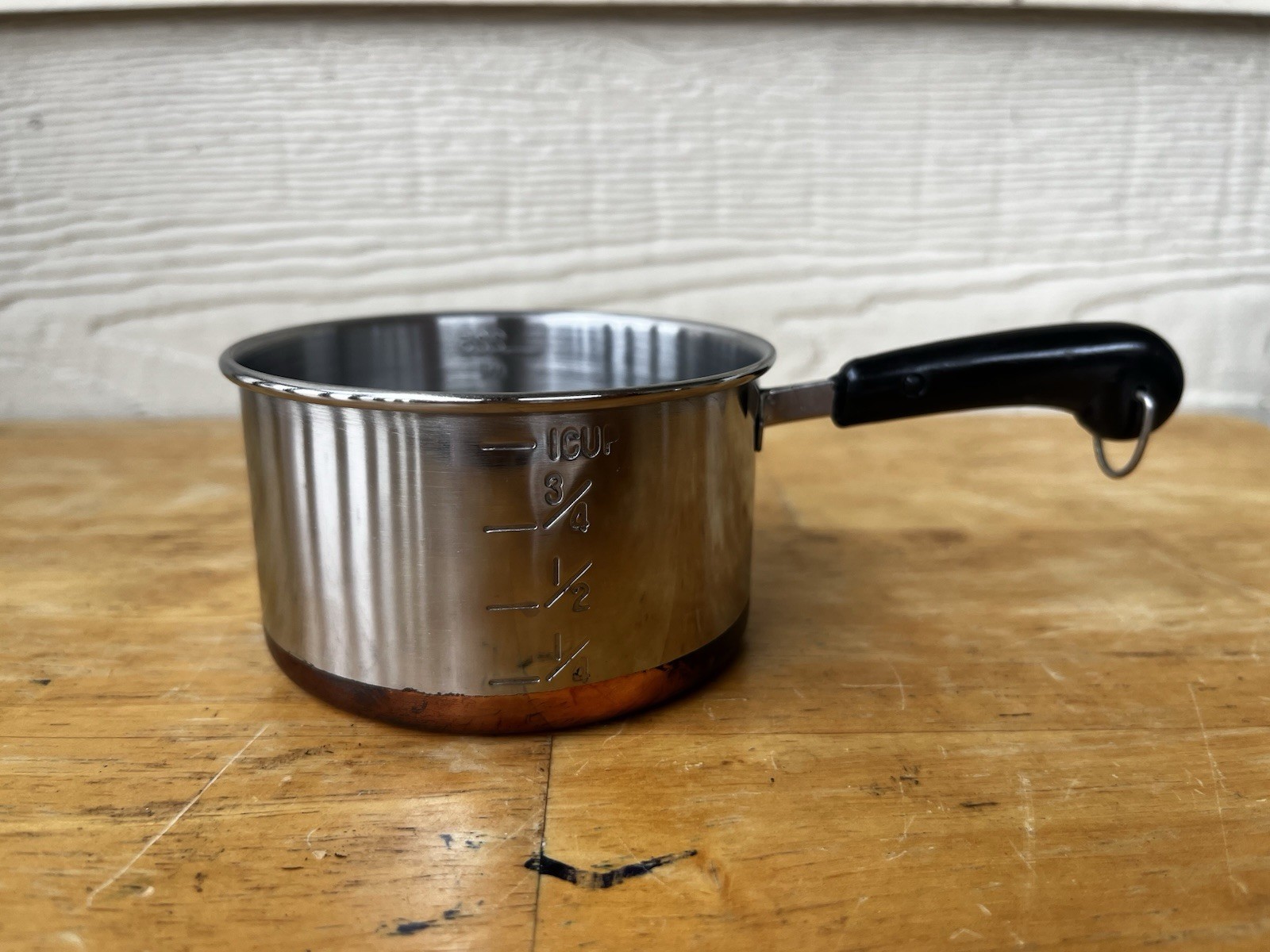 Vintage New In Box Revere Ware Copper Bottom Pot Measuring Cup 