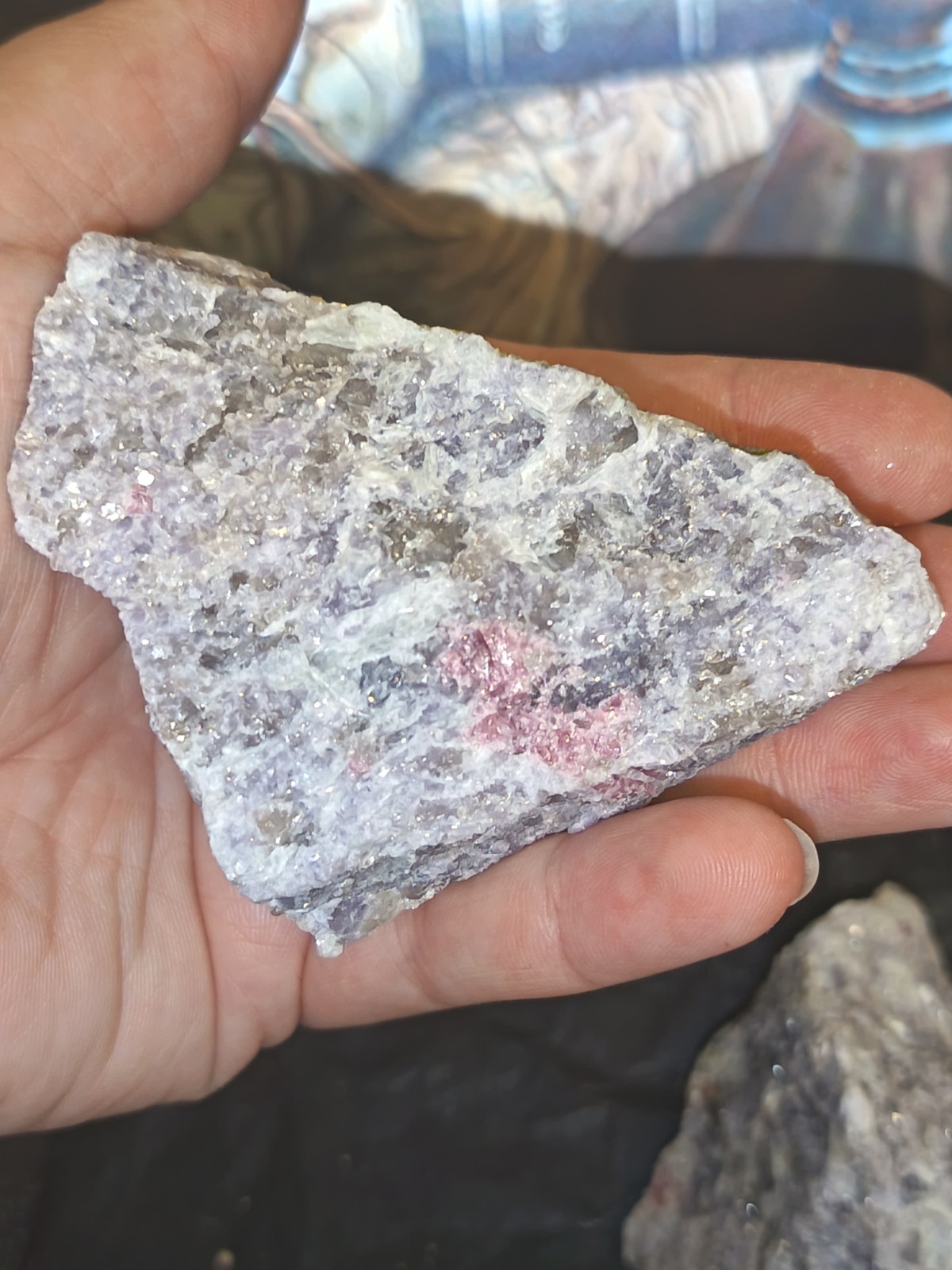 Large Rough Pink Tourmaline In Lepidolite Raw Crystal 150-200g Large Rough Pink Tourmaline In Lepidolite Raw Crystal 150-200g