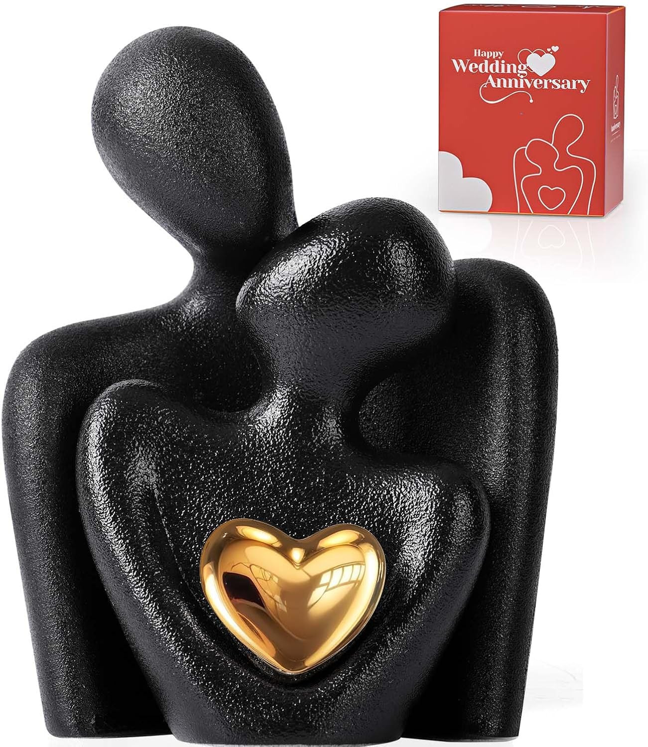 XMGZQ Mini Couple Statue Tv Stand Decor Items for Living 3.15in, Black XMGZQ Mini Couple Statue Tv Stand Decor Items for Living 3.15in, Black