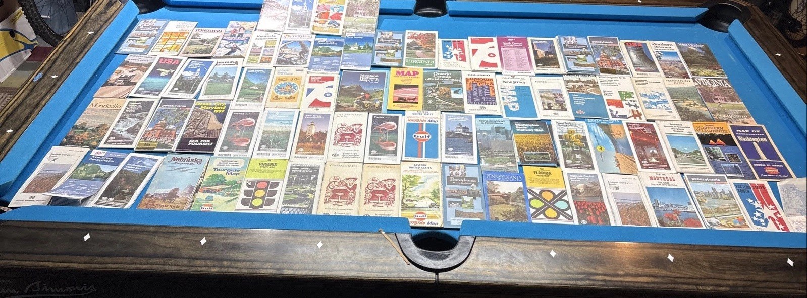 Huge Lot Of 79 Vintage Road Maps Different States Some Canada Great Assortment 