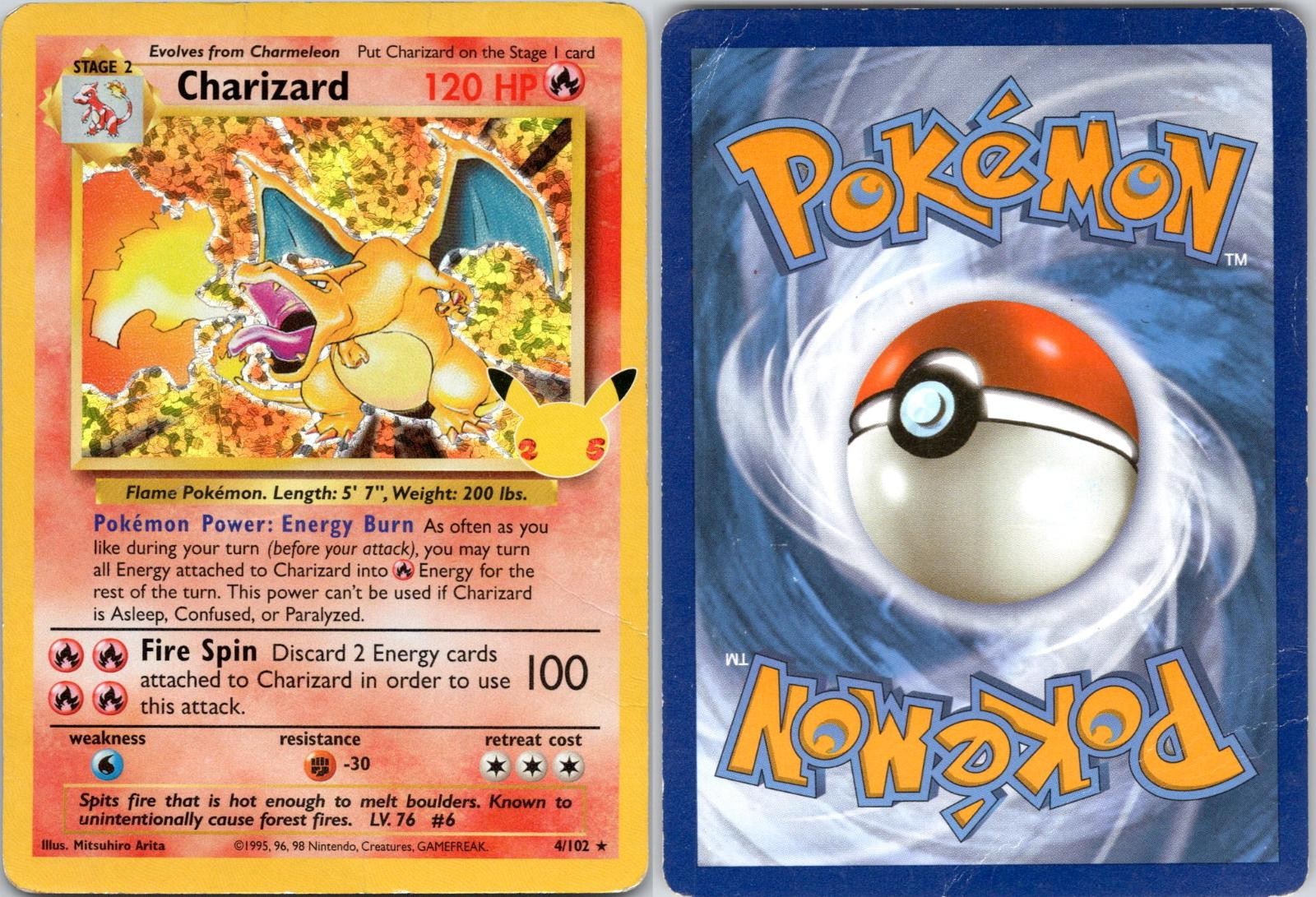 CHARIZARD 4/102 CLASSIC COLLECTION CELEBRATIONS: CLASSIC COLLECTION POKEMON HOLO CHARIZARD 4/102 CLASSIC COLLECTION CELEBRATIONS: CLASSIC COLLECTION POKEMON HOLO