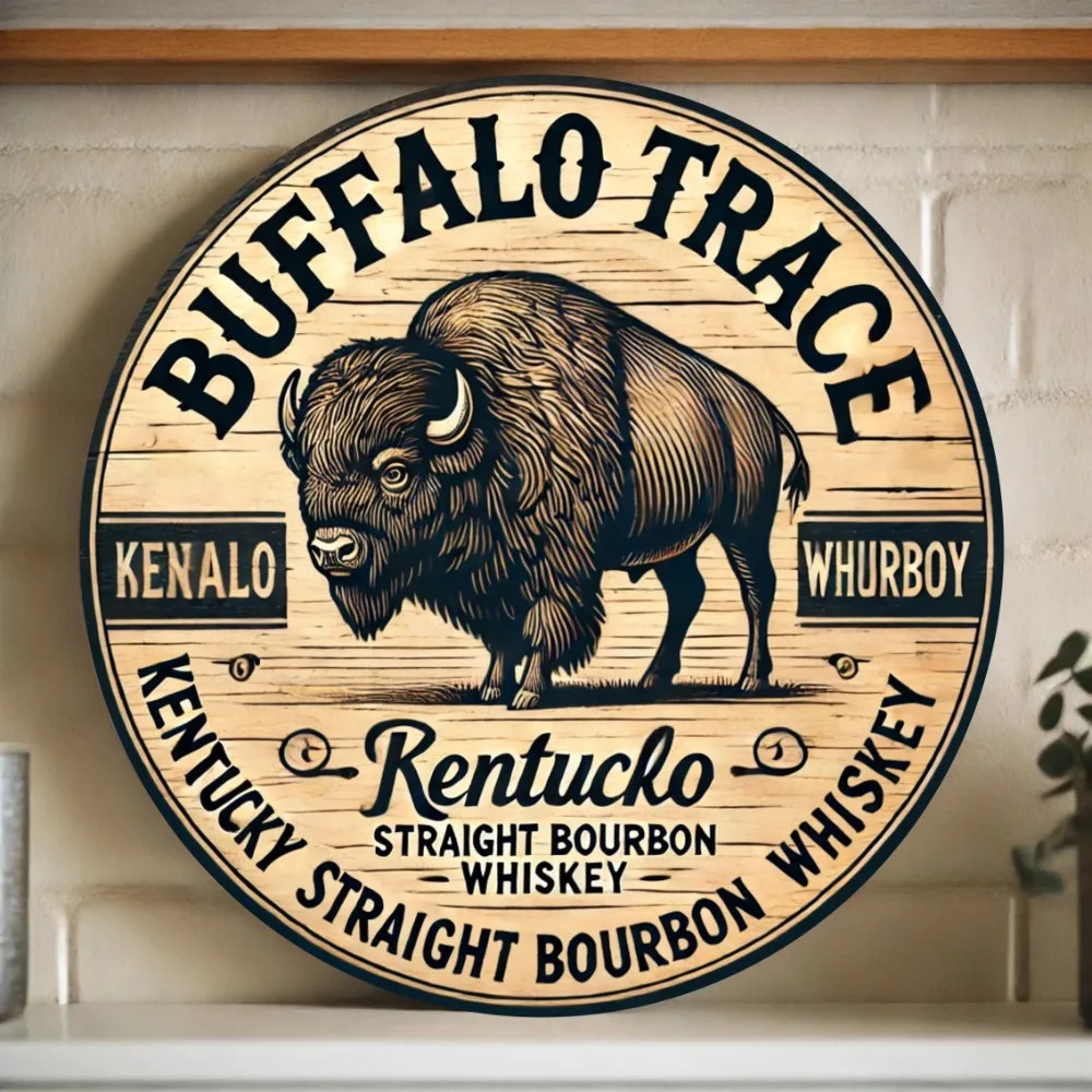 Buffalo Trace Kentucky Bourbon Vintage Tin Metal Signs Home Décor 8x8 Buffalo Trace Kentucky Bourbon Vintage Tin Metal Signs Home Décor 8x8