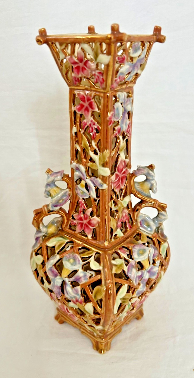Vtg Austrian/Hungarian Empire Ceramic Vase 11 Inches Tall Vtg Austrian/Hungarian Empire Ceramic Vase 11 Inches Tall