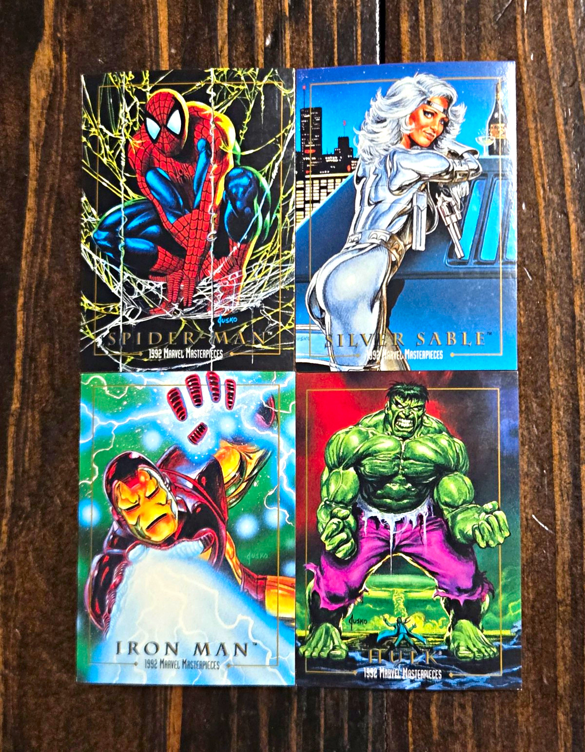 1992 Marvel Masterpieces Complete Set 1-100 Joe Jusko SkyBox NM/Mint - 1 Owner