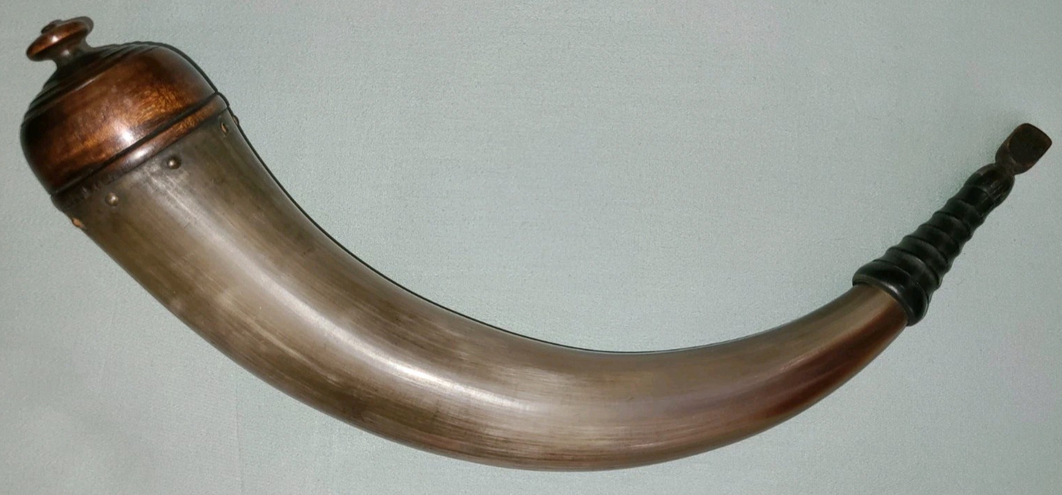 Art DeCamp master hornsmith Pennsylvania style large powder horn, 2011