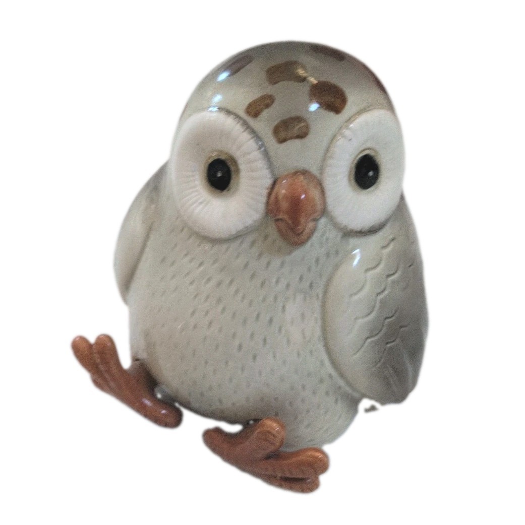 Vintage 1978 Fitz and Floyd Spotted Owl Ceramic Bookend Japan Single 